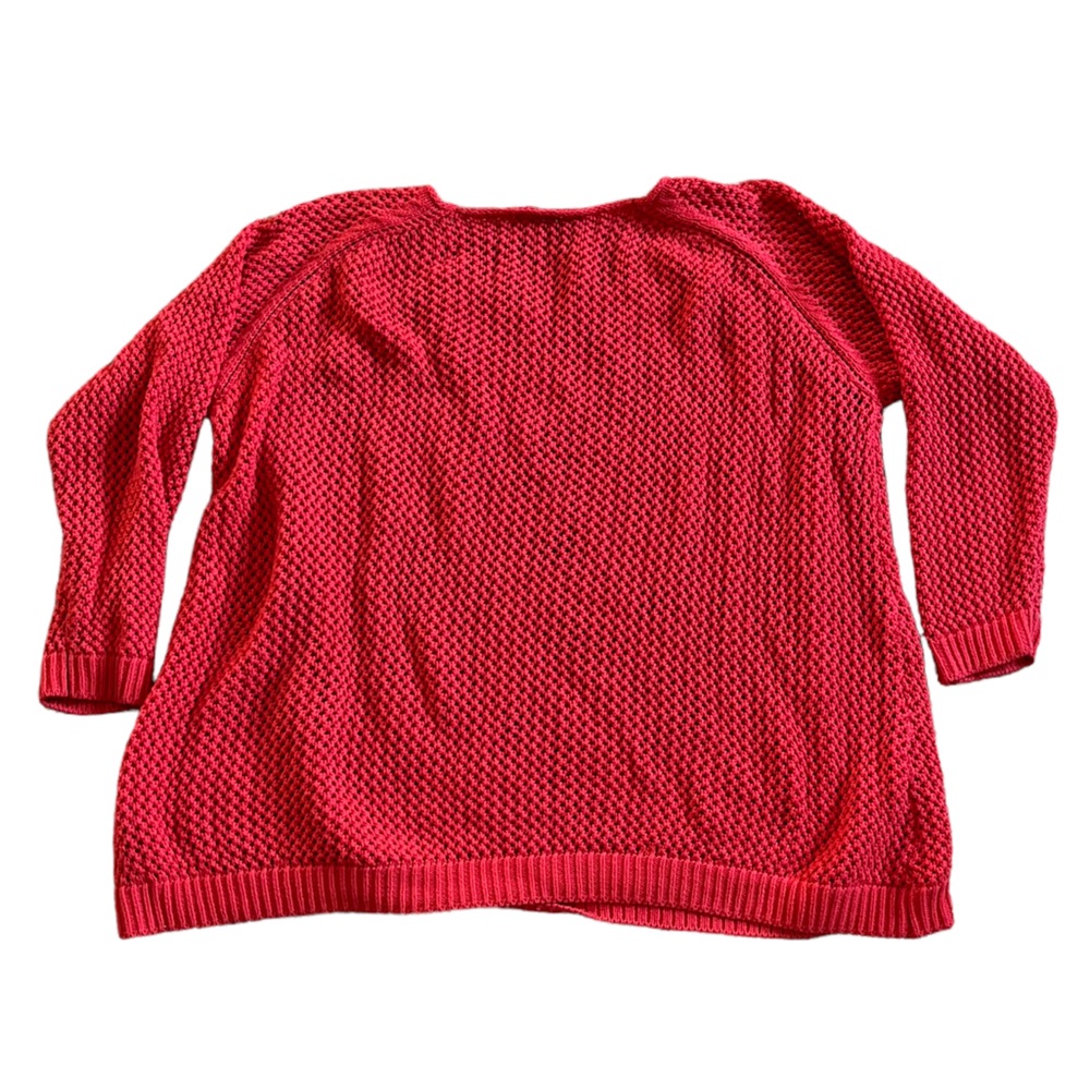 Valerie Stevens Pink Long Sleeve Knit Sweater | Women's 2X - Picture 4 of 5